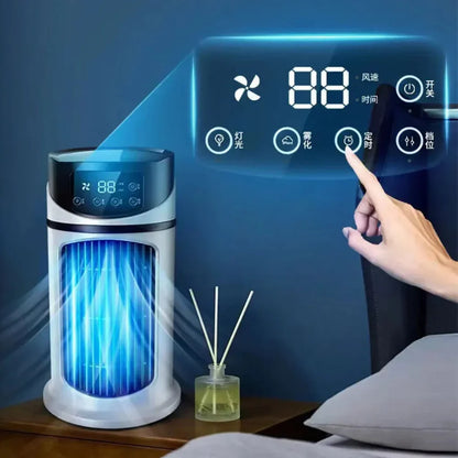 Compact Portable Air Conditioner with Evaporative Cooler Fan – All-in-One Cooling Solution
