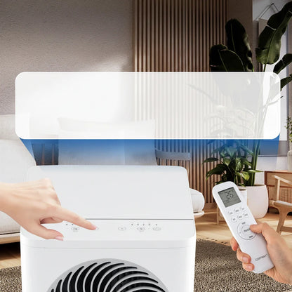Energy-Efficient Portable Air Conditioner in White with Sleep Mode