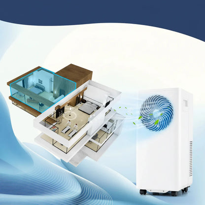 Energy-Efficient Portable Air Conditioner in White with Sleep Mode
