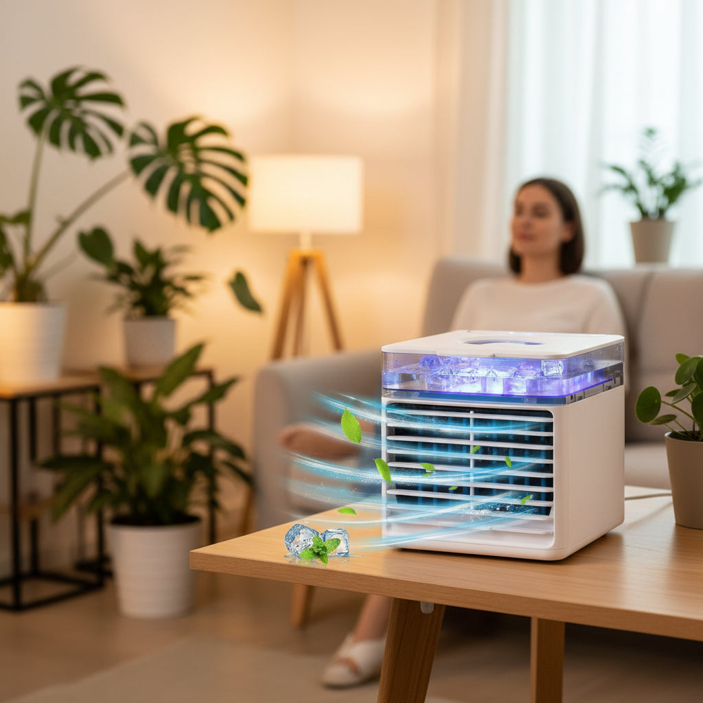 Compact, Energy-Efficient Portable Air Conditioner with Water Tank
