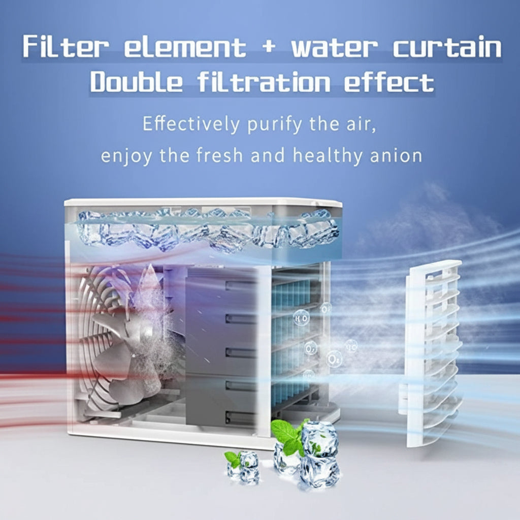Compact, Energy-Efficient Portable Air Conditioner with Water Tank