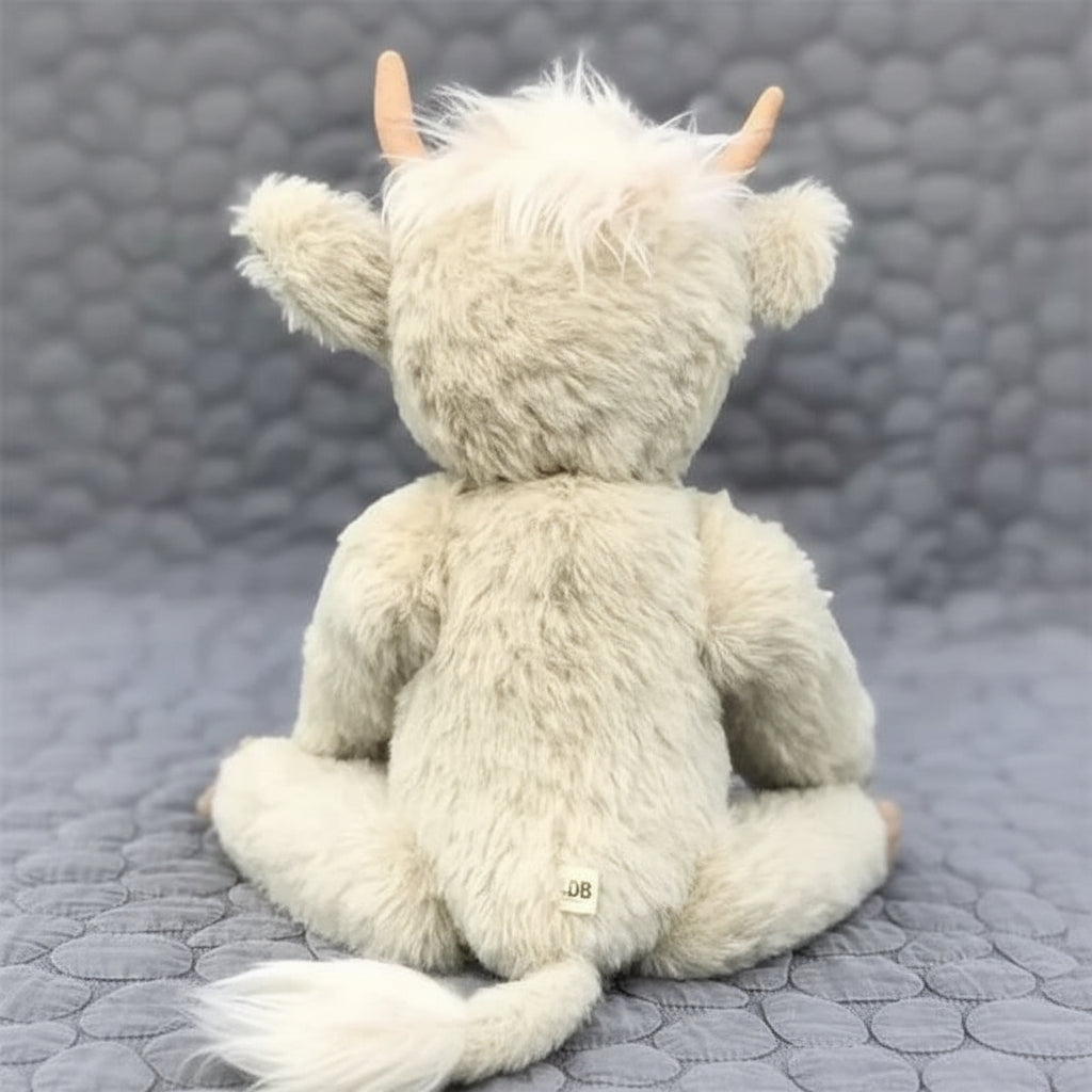 Handmade Soft Highland Cow Plush Toy — Adorable Cuddly Plush for Kids