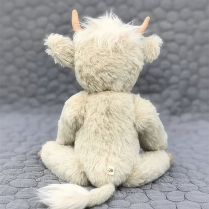 Handmade Soft Highland Cow Plush Toy — Adorable Cuddly Plush for Kids