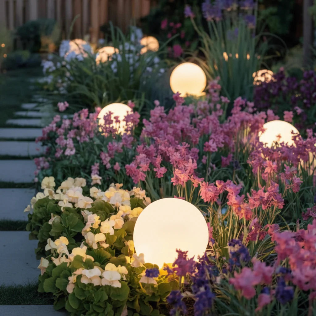 Garden LED Sphere Outdoor Light - Ball-Shaped Pathway & Yard Lamp