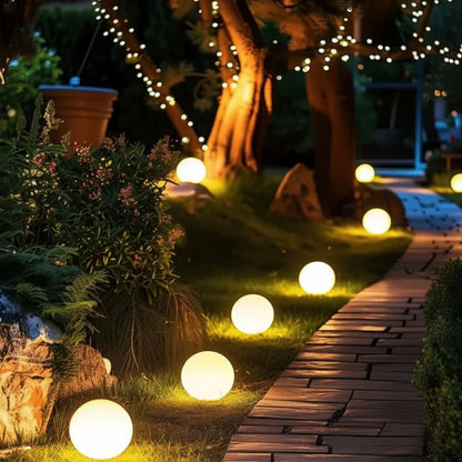 Garden LED Sphere Outdoor Light - Ball-Shaped Pathway & Yard Lamp