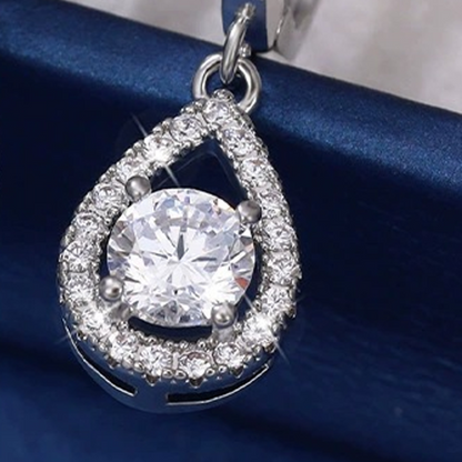 Dangle & Hoop Teardrop Zircon Earrings – A Charming Mother's Day Gift