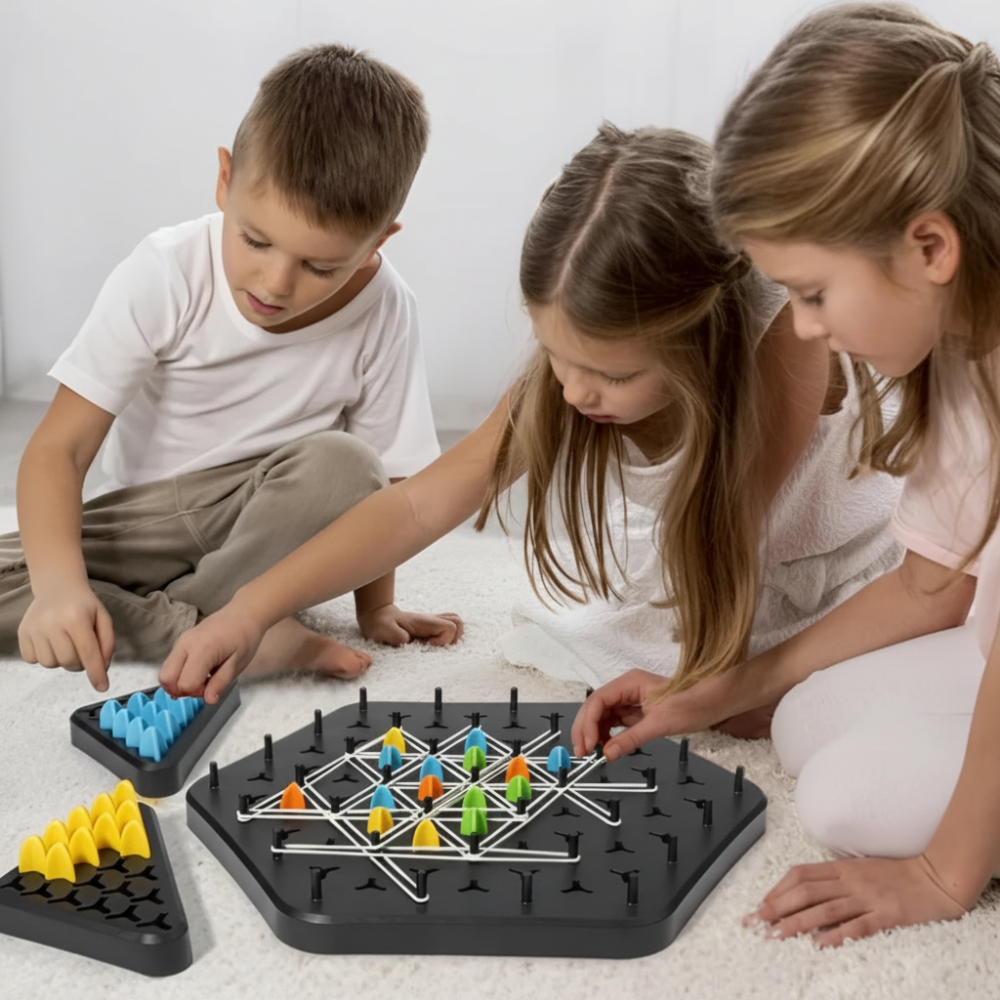Foldable Triangle Strategy Chess — Family-Friendly Indoor Board Game