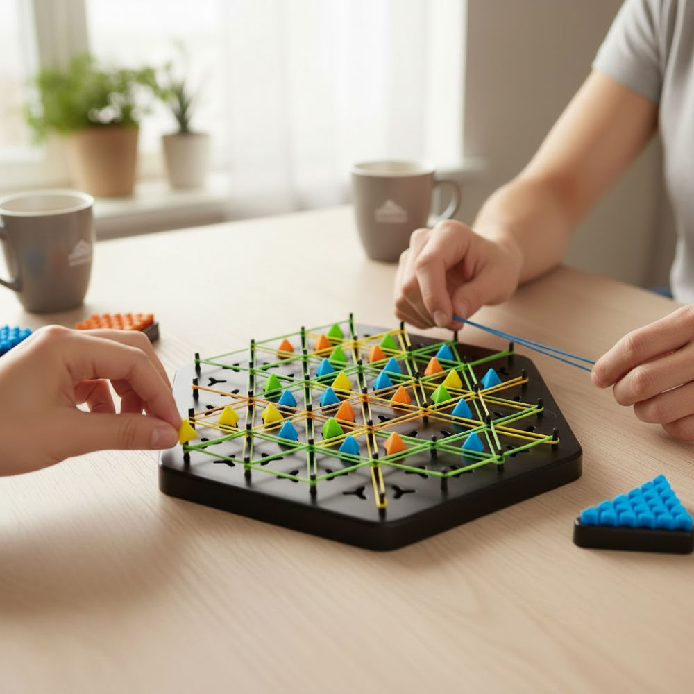 Foldable Triangle Strategy Chess — Family-Friendly Indoor Board Game