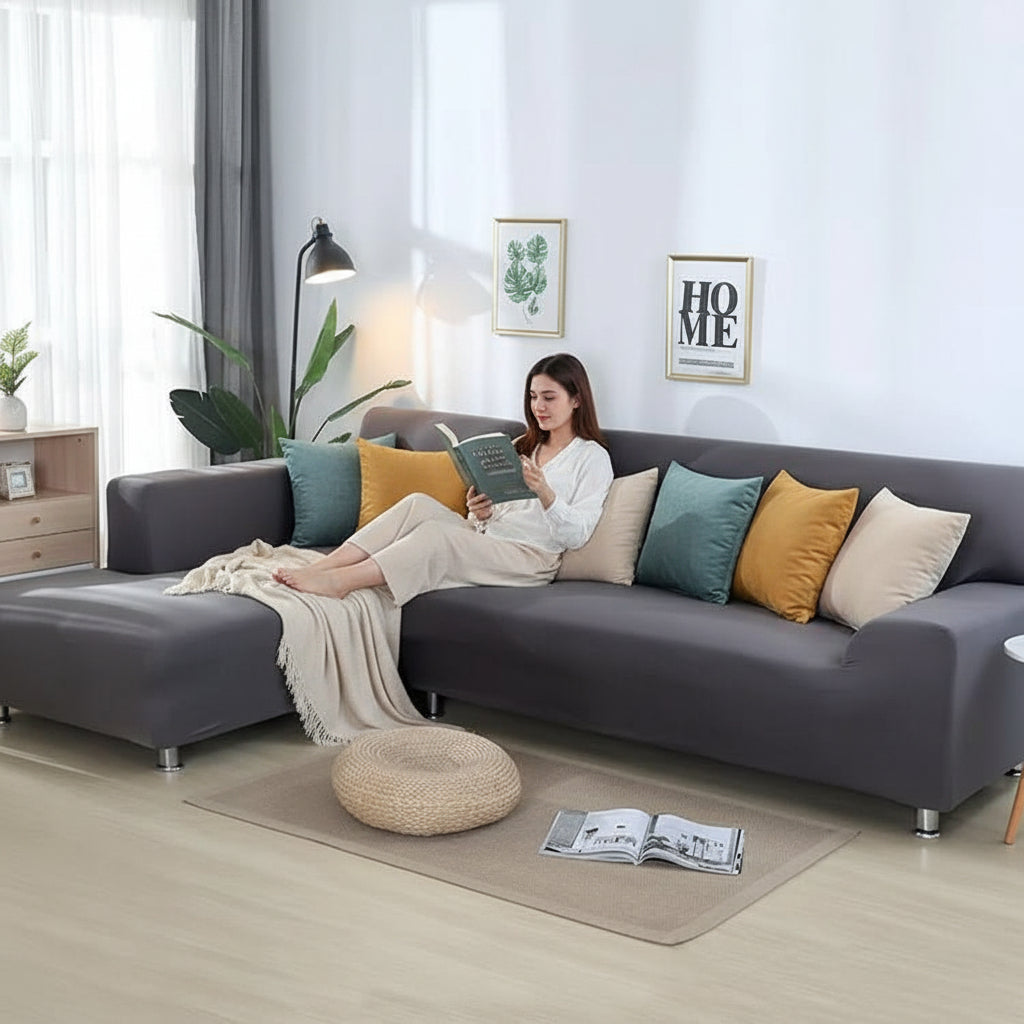 Elastic Stretch Sofa Slipcover Protector - Fitted Couch Cover to Protect and Refresh Your Sofa