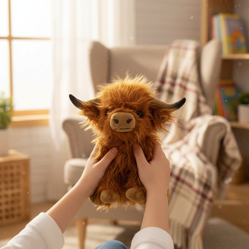 Cozy Highland Cow Stuffed Plush Toy - Ultra-Soft Cuddle Buddy