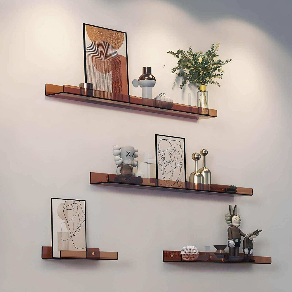 Floating Acrylic Wall Shelf - Minimalist Display & Storage