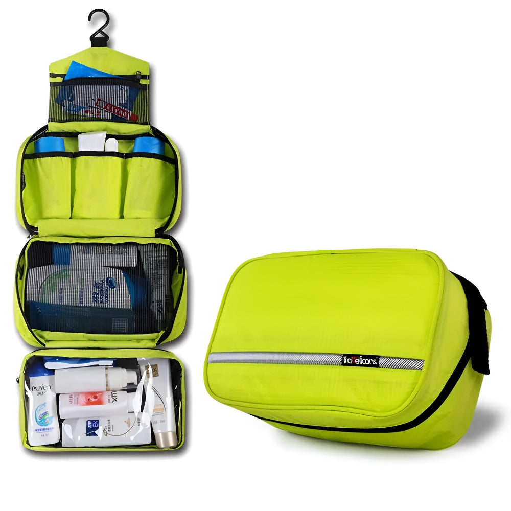 Hanging Toiletry Bag for Travel – Cosmetic Case with Zip