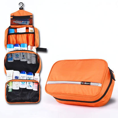 Hanging Toiletry Bag for Travel – Cosmetic Case with Zip