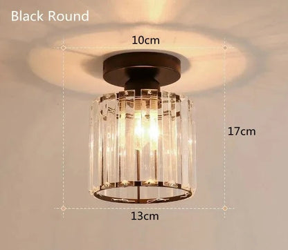 Crystal Ceiling Light: Elegant Corridor & Aisle Lighting