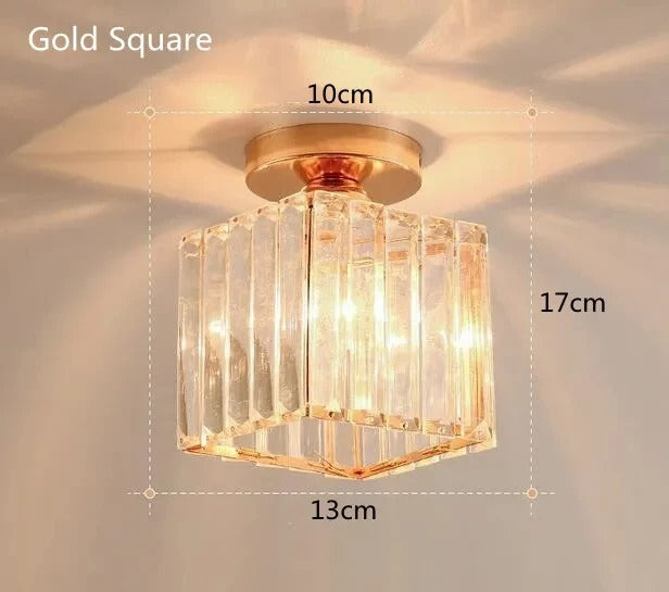 Crystal Ceiling Light: Elegant Corridor & Aisle Lighting