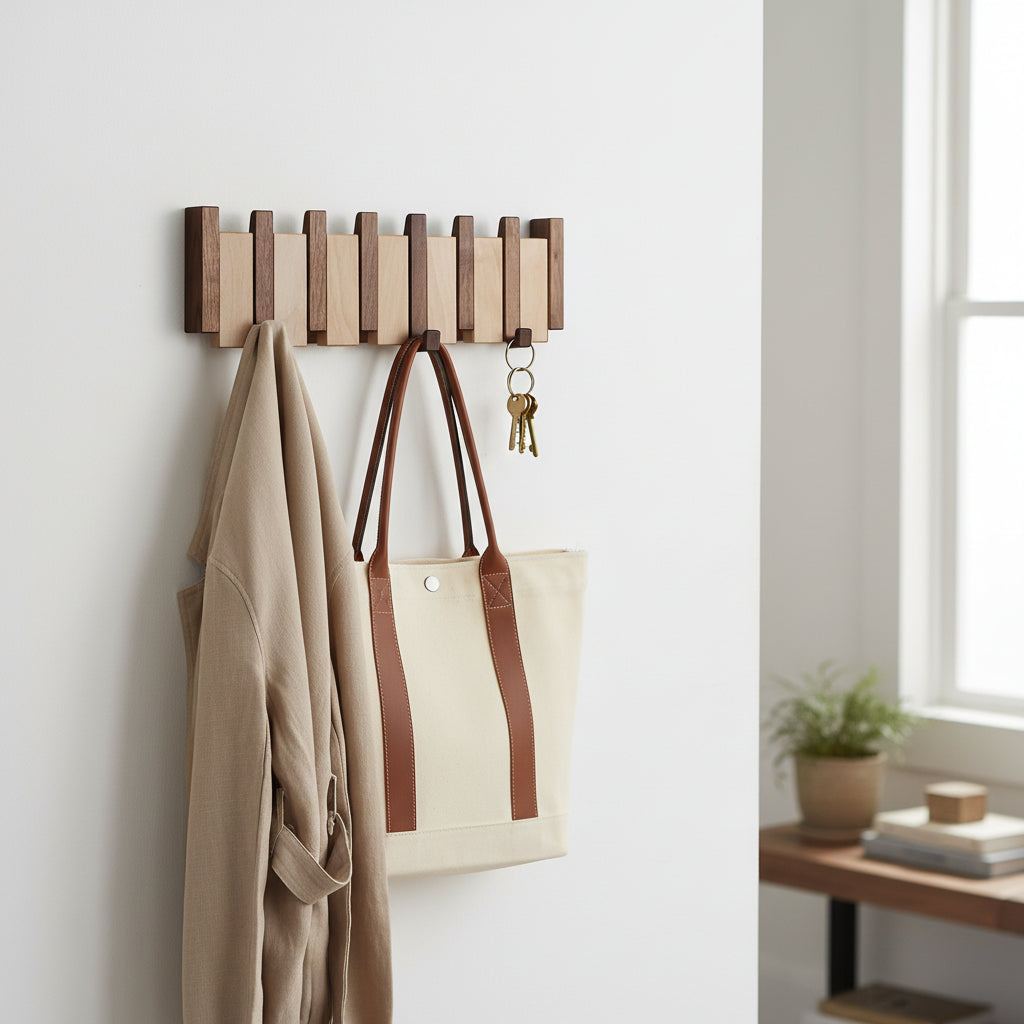 Decorative Wooden Wall Hook Rack