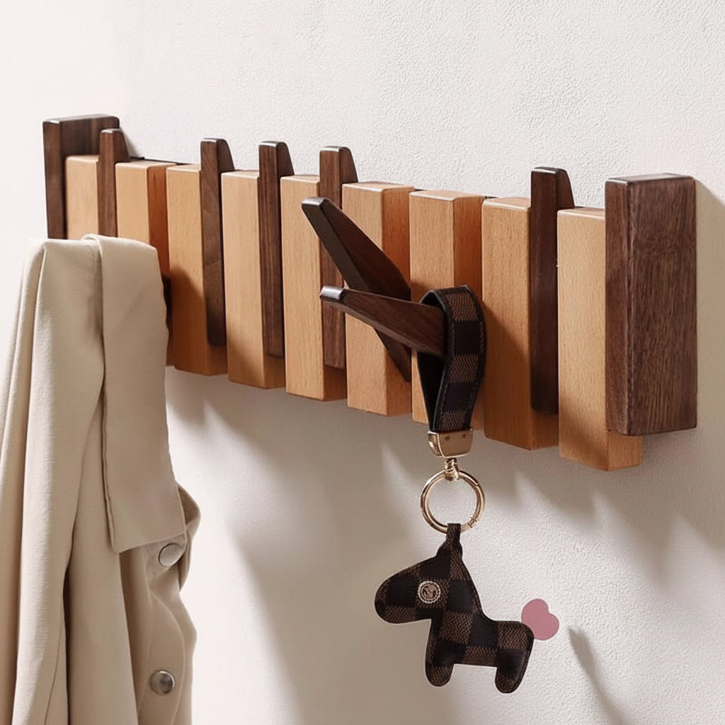 Decorative Wooden Wall Hook Rack