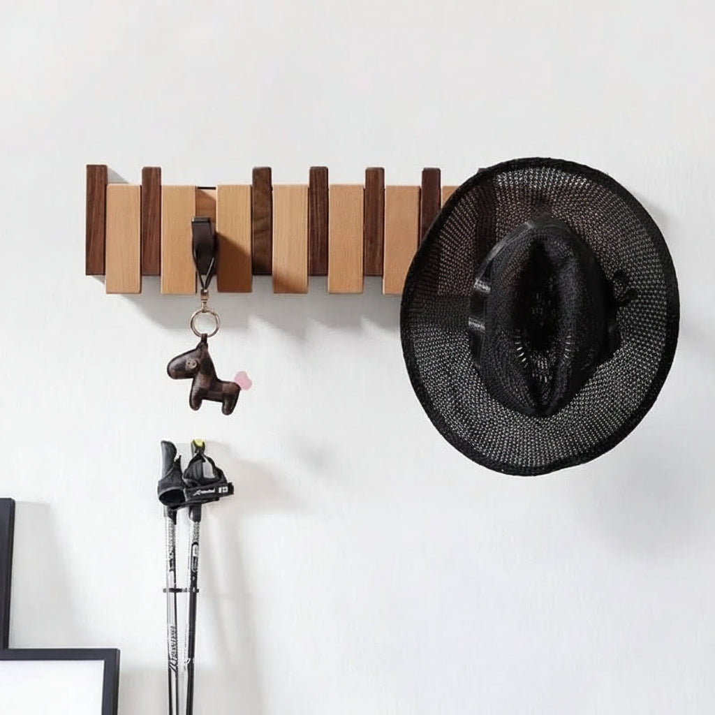 Decorative Wooden Wall Hook Rack