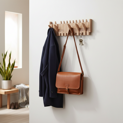 Decorative Wooden Wall Hook Rack