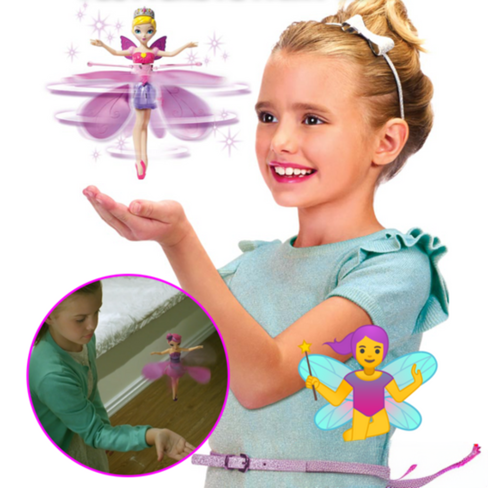 Flying Fairy Princess Toy with LED Lights and Hand Sensor - Interactive Light-Up Toy for Kids