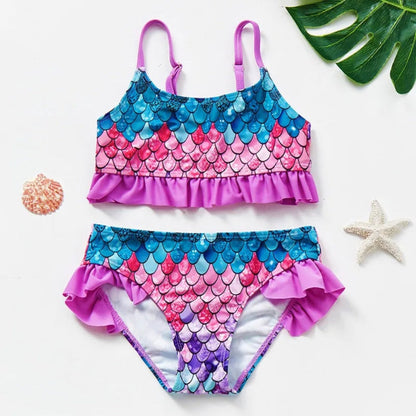 Floral Ruffle Bikini Set – Women's Swimsuit & Kids