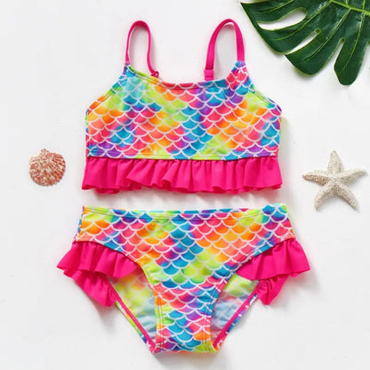 Floral Ruffle Bikini Set – Women's Swimsuit & Kids