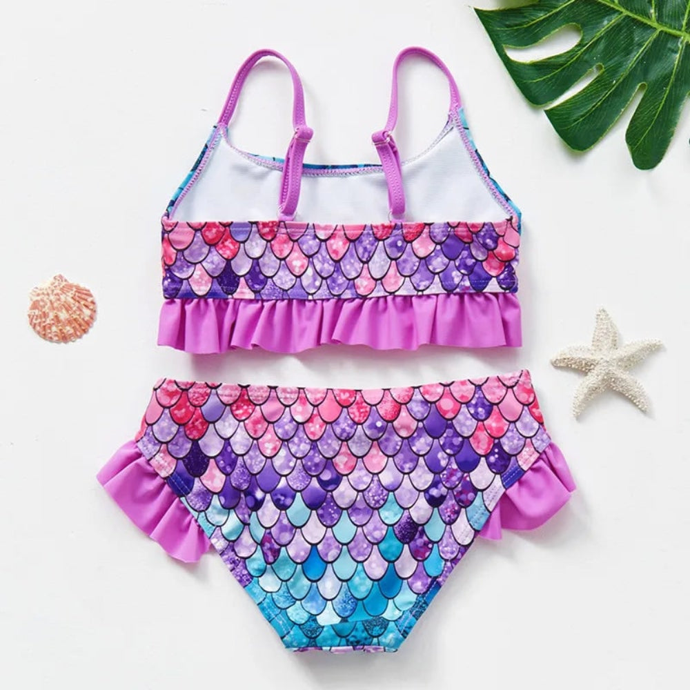 Floral Ruffle Bikini Set – Women's Swimsuit & Kids