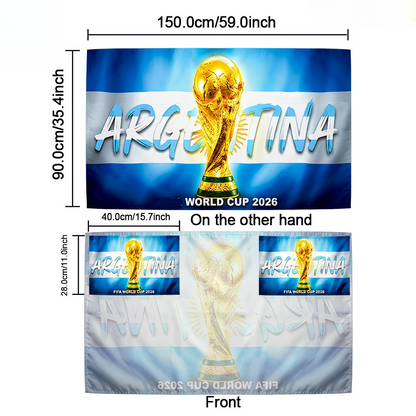 Argentina World Cup Flag Banner Fan Cape for Soccer Fans