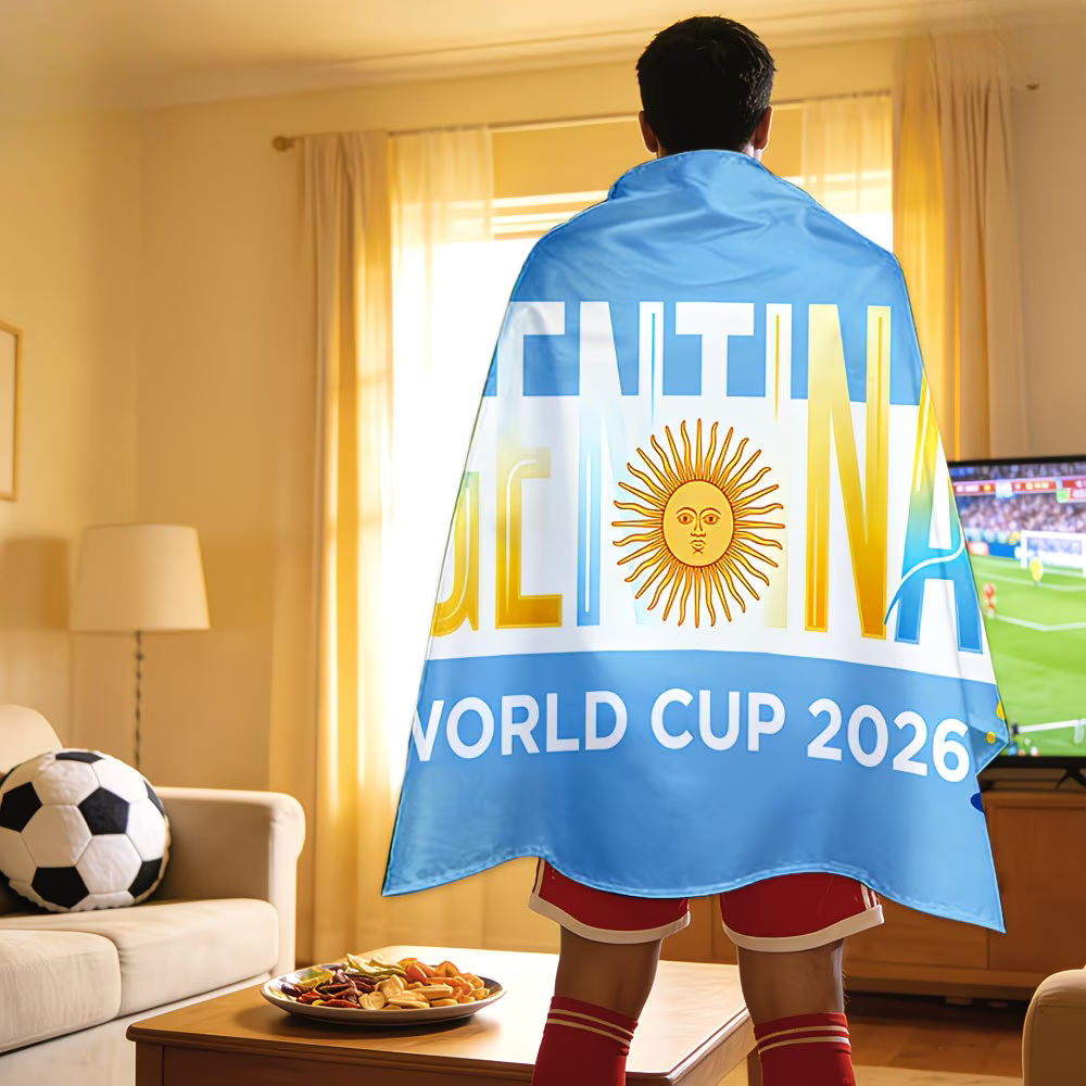 Argentina World Cup Flag Banner - Perfect Soccer Fan Decor for Game Day