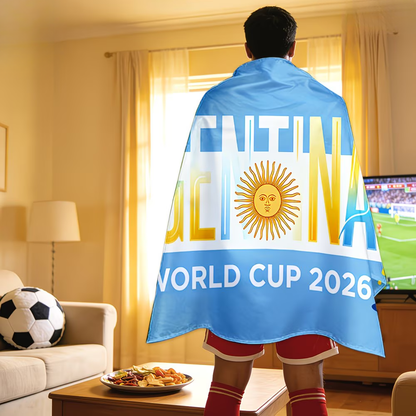 Argentina World Cup Flag Banner - Perfect Soccer Fan Decor for Game Day