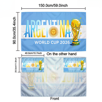Argentina World Cup Flag Banner - Perfect Soccer Fan Decor for Game Day