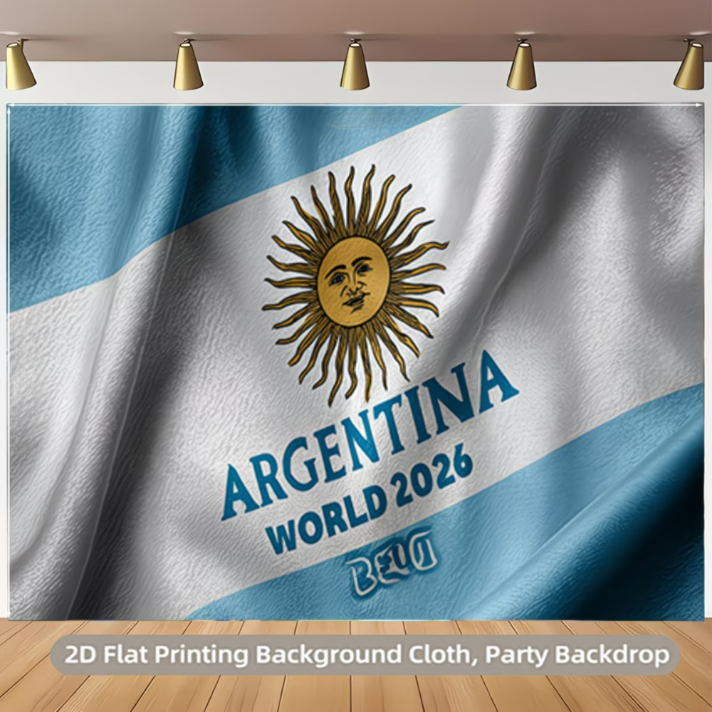 Argentina World Cup Flag Backdrop – Party Wall Art Banner