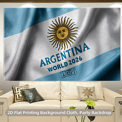 Argentina World Cup Flag Backdrop – Party Wall Art Banner