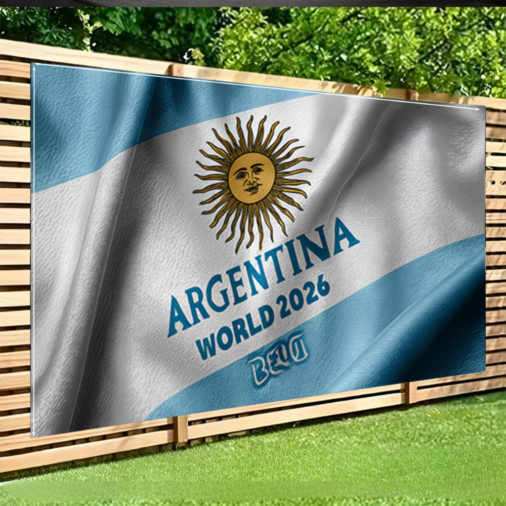 Argentina World Cup Flag Backdrop – Party Wall Art Banner