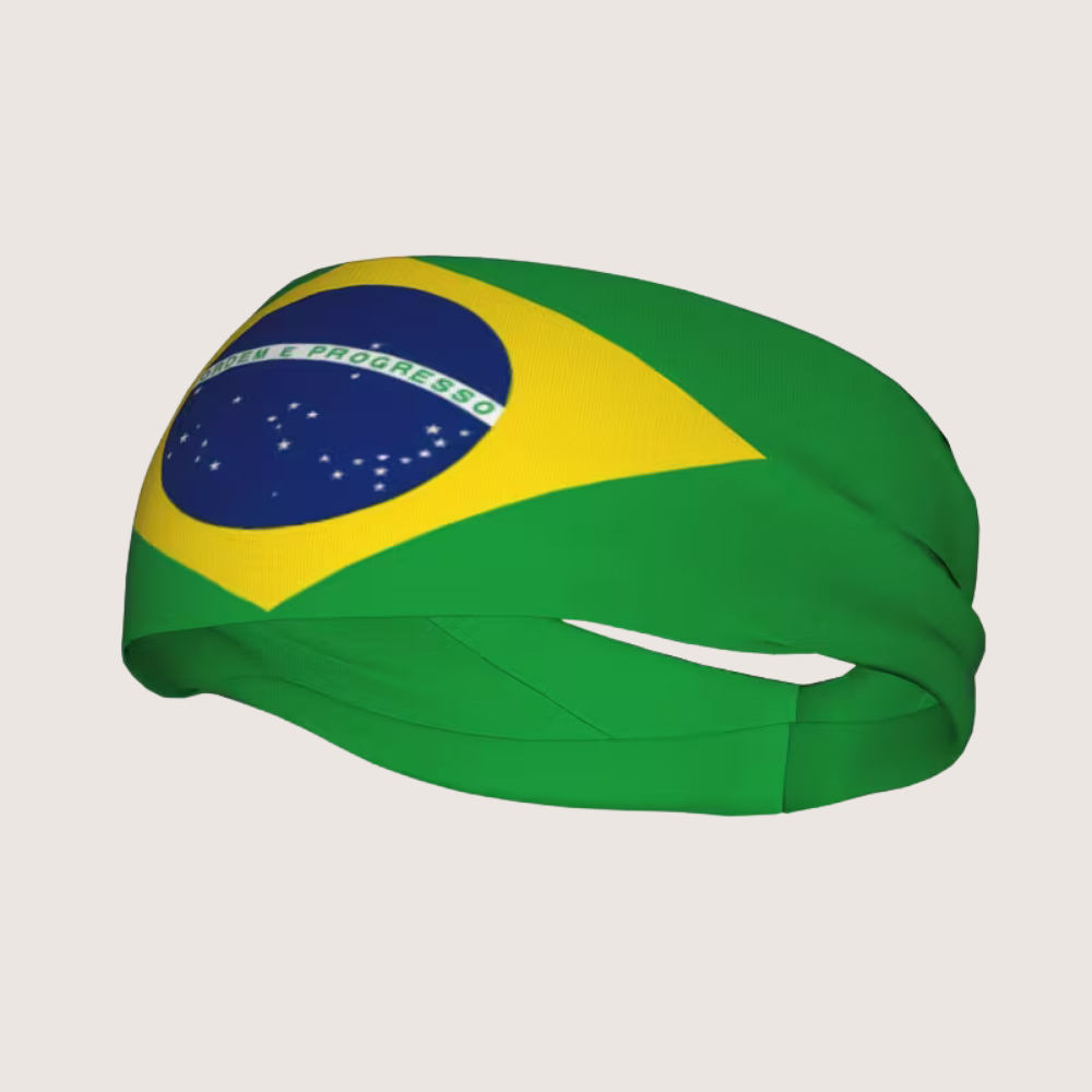 Brazil World Cup Flag Headband - Premium Soccer Sweatband for Fans