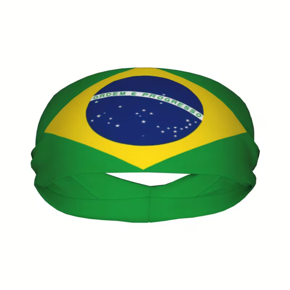 Brazil World Cup Flag Headband - Premium Soccer Sweatband for Fans