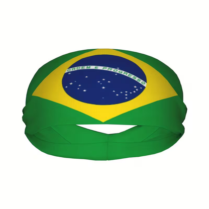 Brazil World Cup Flag Headband - Premium Soccer Sweatband for Fans